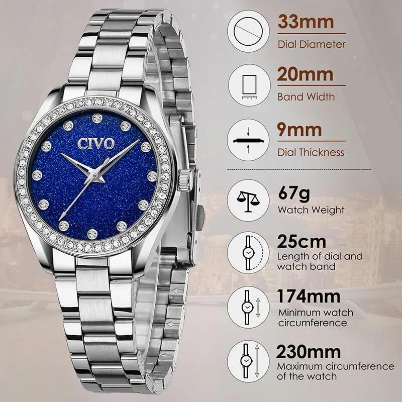 8119C | Quartz Women Watch | Stainless steel Band