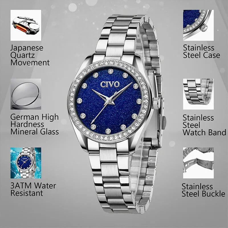 8119C | Quartz Women Watch | Stainless steel Band