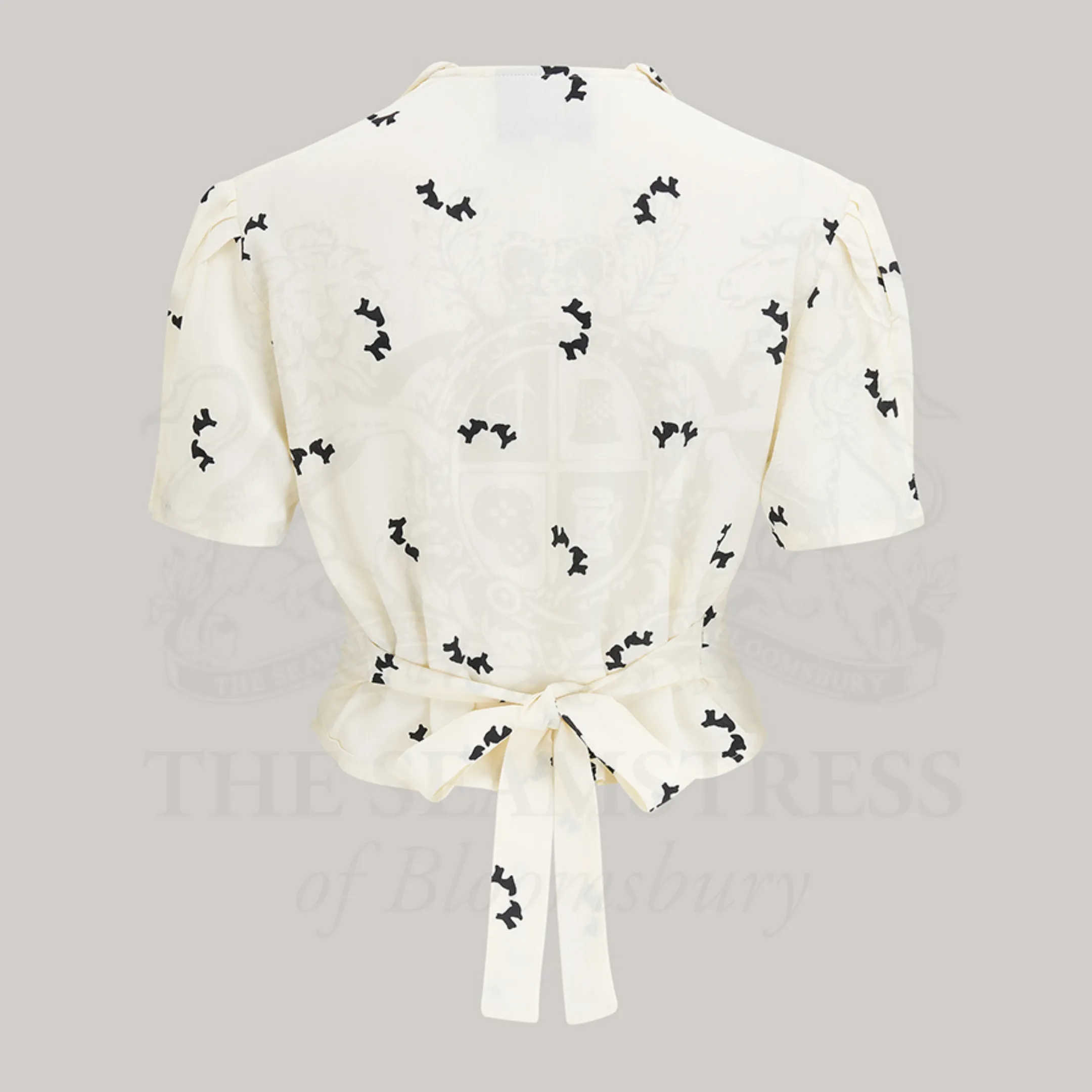 Andrea Blouse in Cream Doggy
