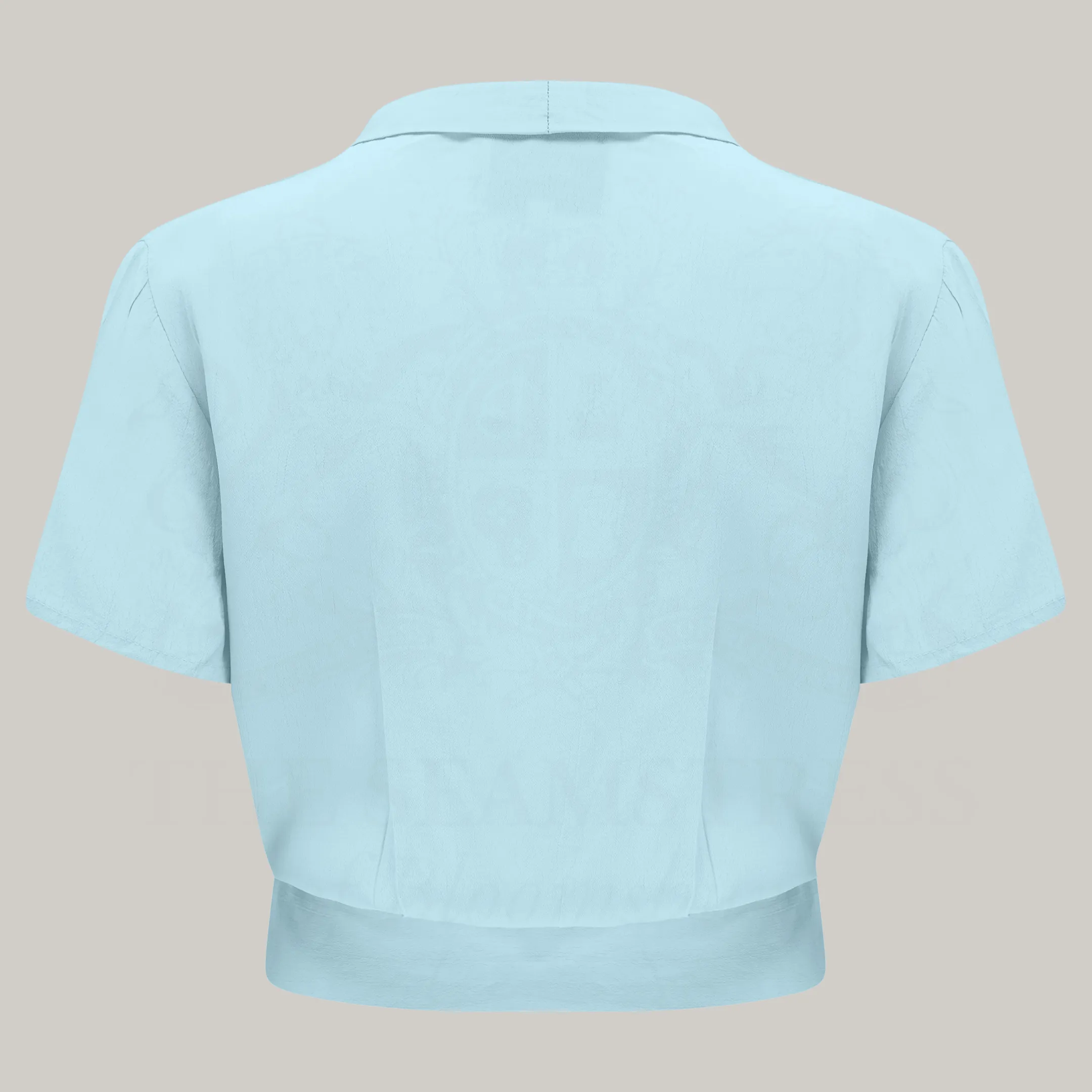 Bonnie Sailor Blouse Short Sleeve in Powder Blue