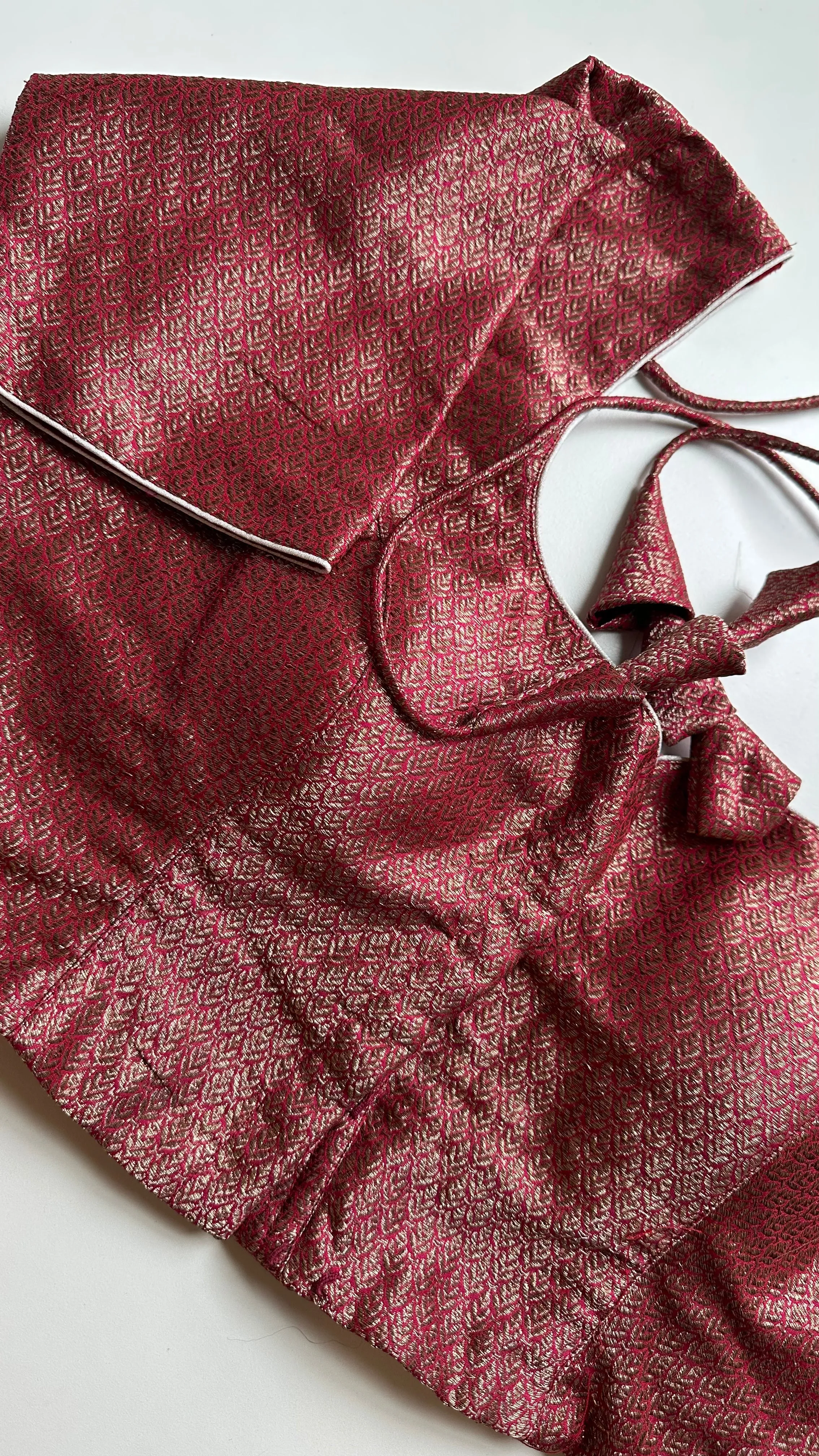 Brocade pure silk red blouse online usa silk blouses ready to wear online shopping bandhani blouse online