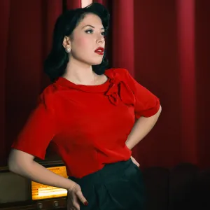 Cindy Blouse in Lipstick Red