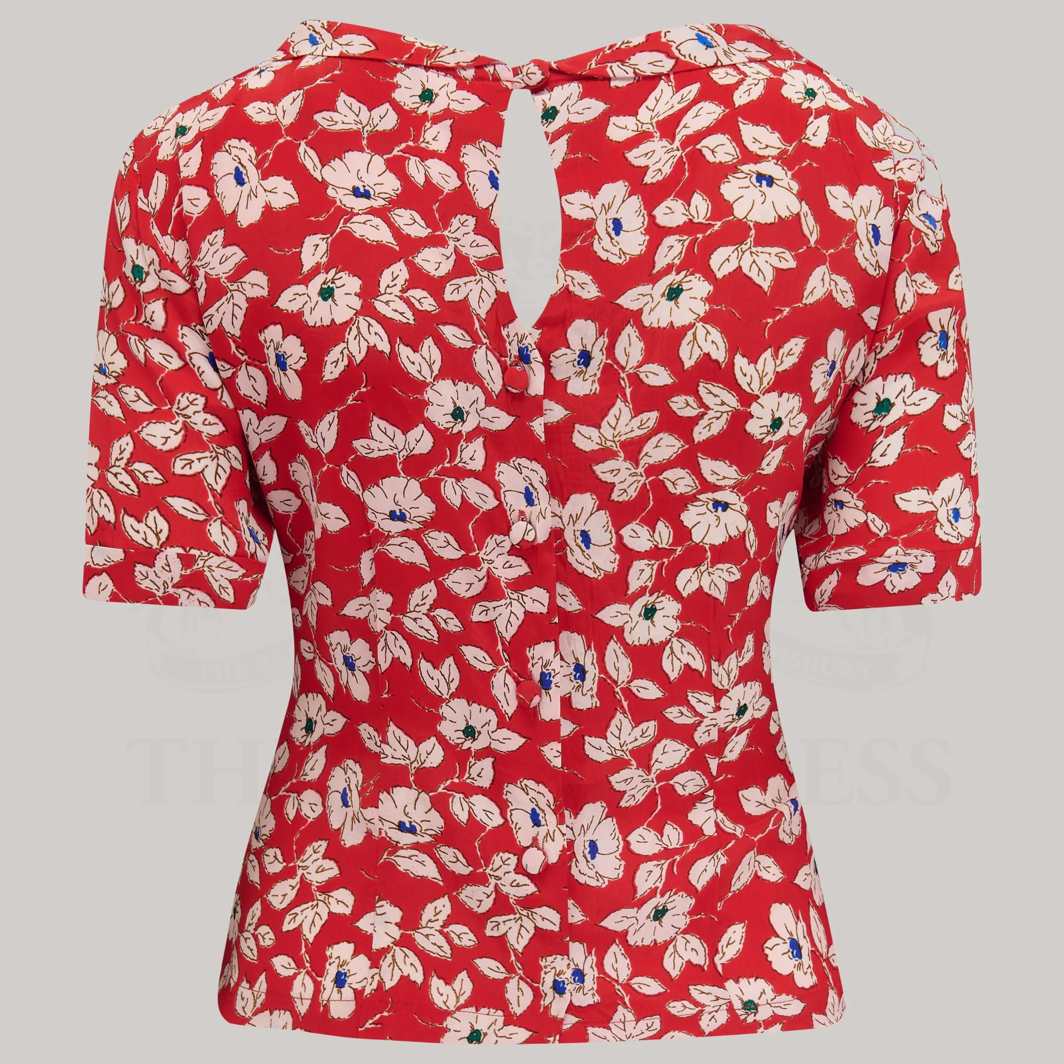Cindy Blouse in Pansy Print