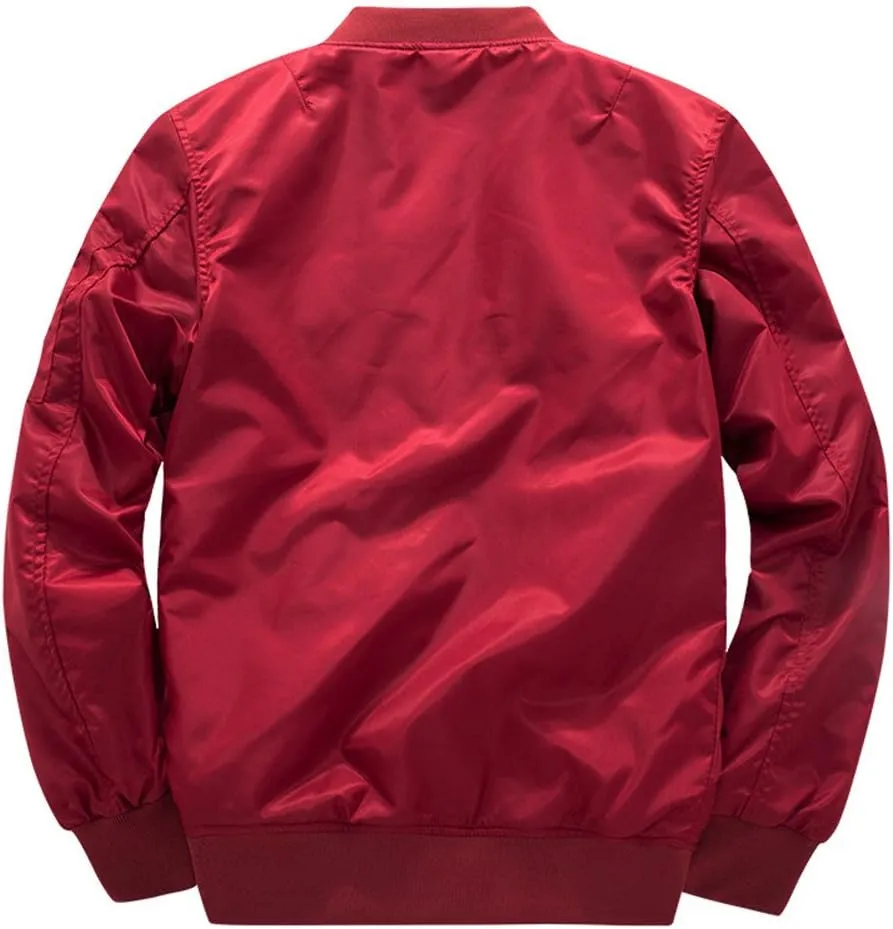 Cresay Men's Sportswear Bomber Jackets Blouson Coats Thick Outwear