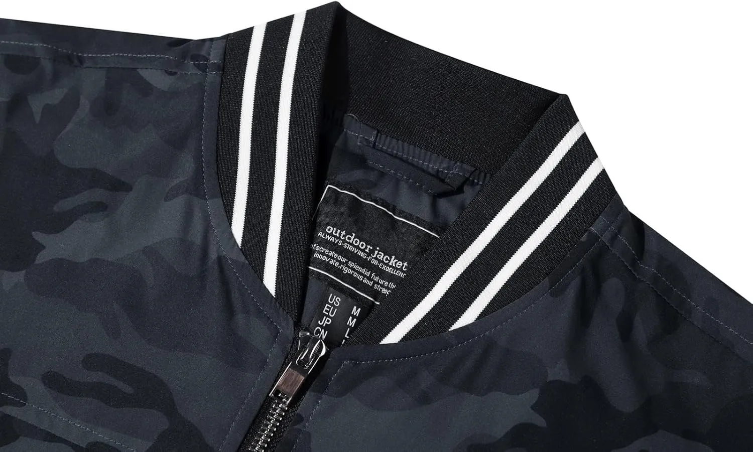 CRYSULLY Men's Bomber Jacket Fall Lightweight Casual Windbreaker Full Zip Coats Jackets
