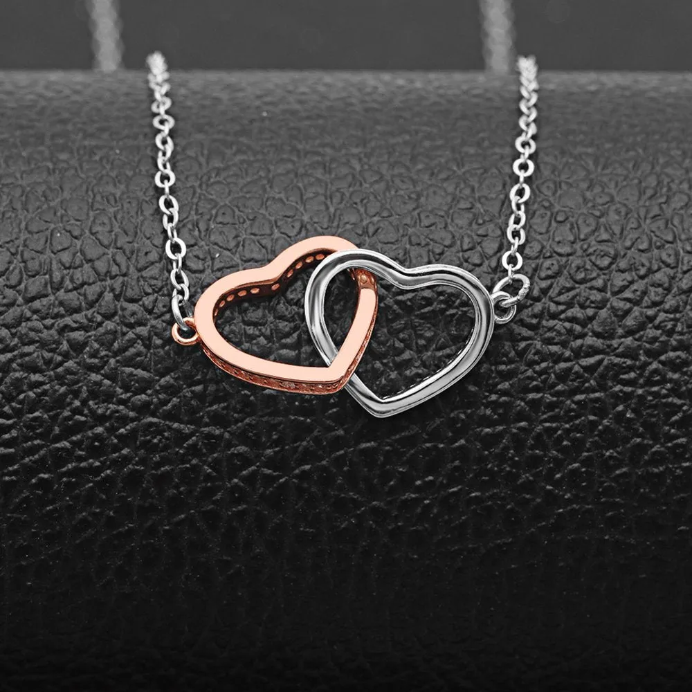 Daughter Greeting Card Sterling Silver Hearts Necklace Girls