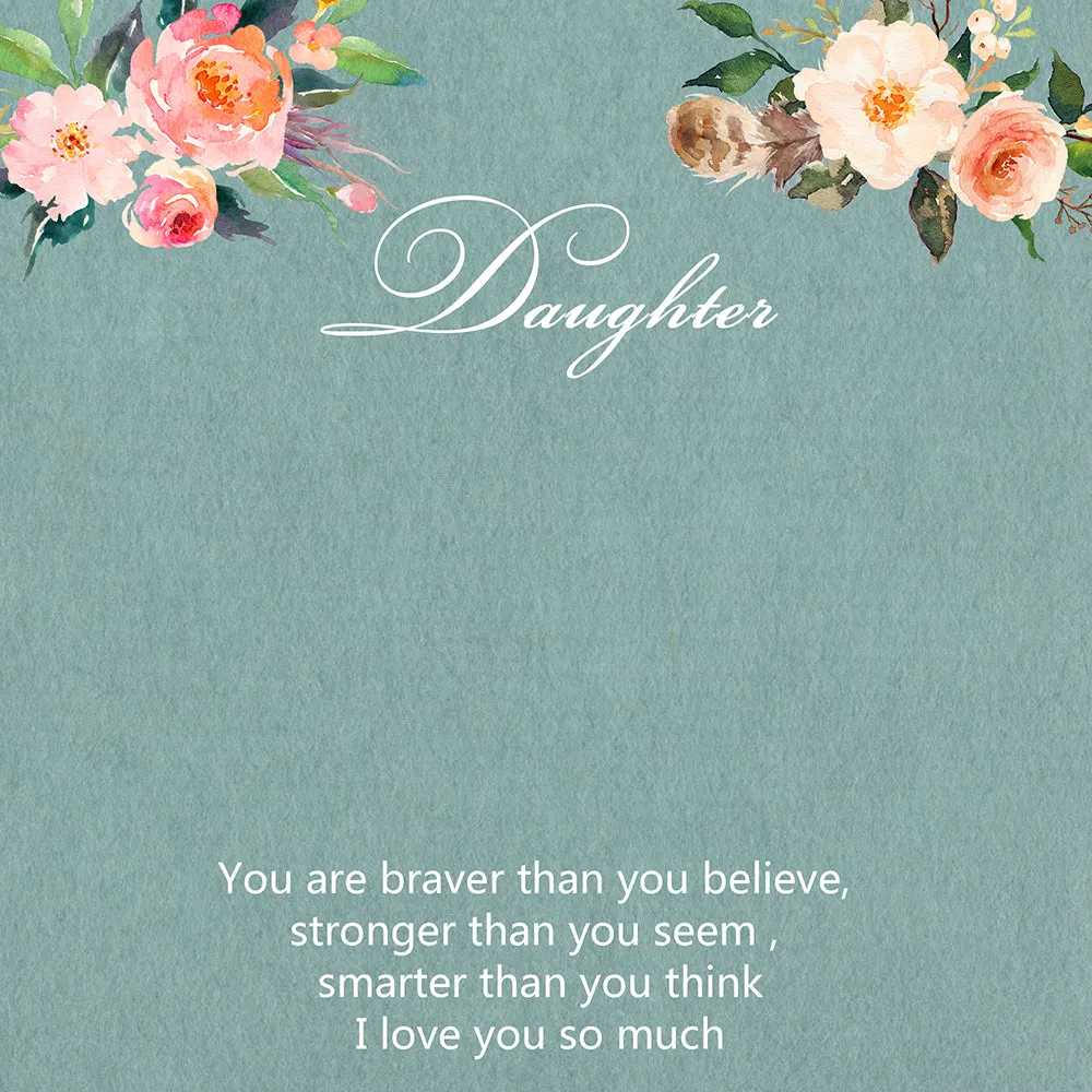 Daughter Greeting Card Sterling Silver Hearts Necklace Girls