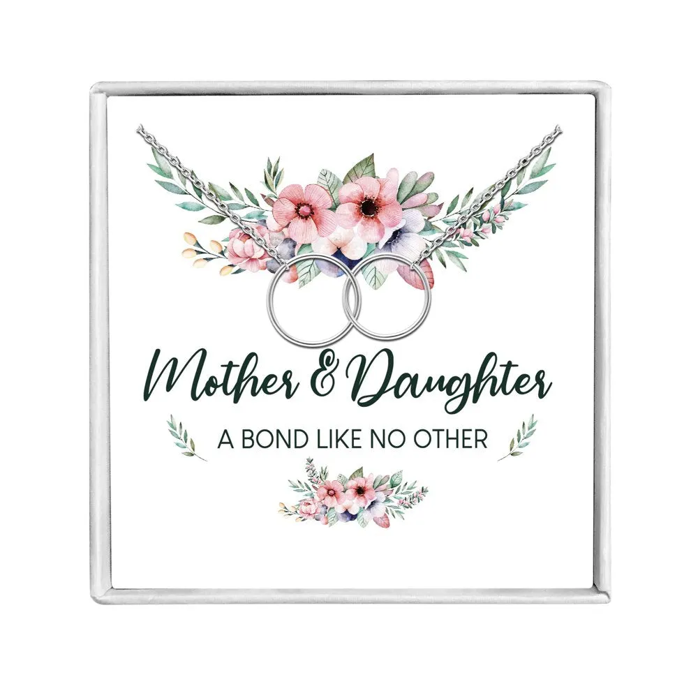 Daughter Greeting Card Sterling Silver Hearts Necklace Girls