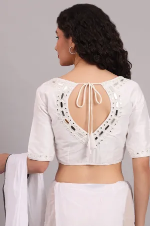 Dazzle Daisy Embroidered Cotton Blouse  White