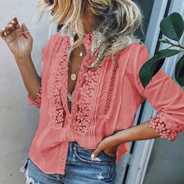 Fashion Single Breasted Blouses