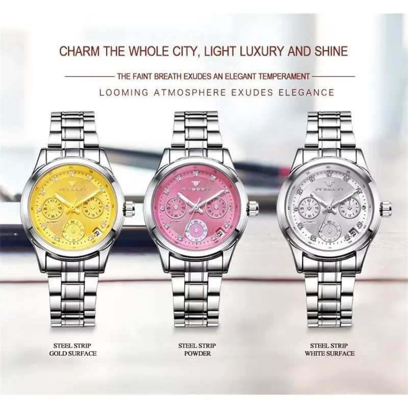 FemmeForce 48MM Dial Mechanical Silicone Watch
