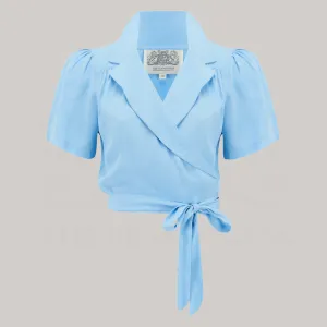 Greta Blouse in Powder Blue