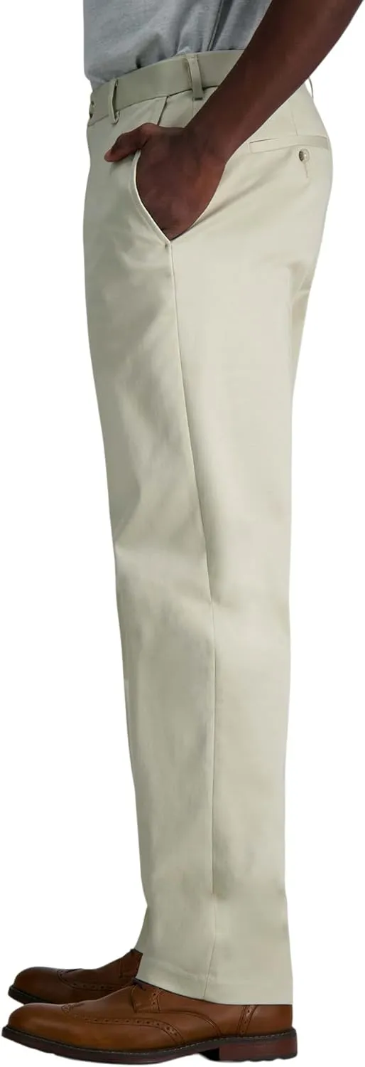 Haggar Men's Wrinkle Free Classic Fit Flat Front Khaki Pant