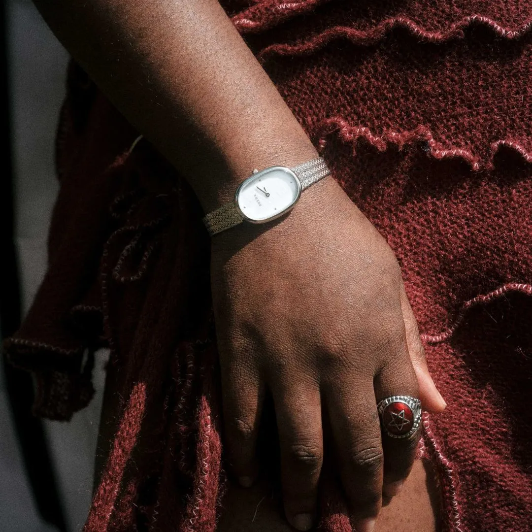 Jane Tethered Watch (Silver   Pearl)