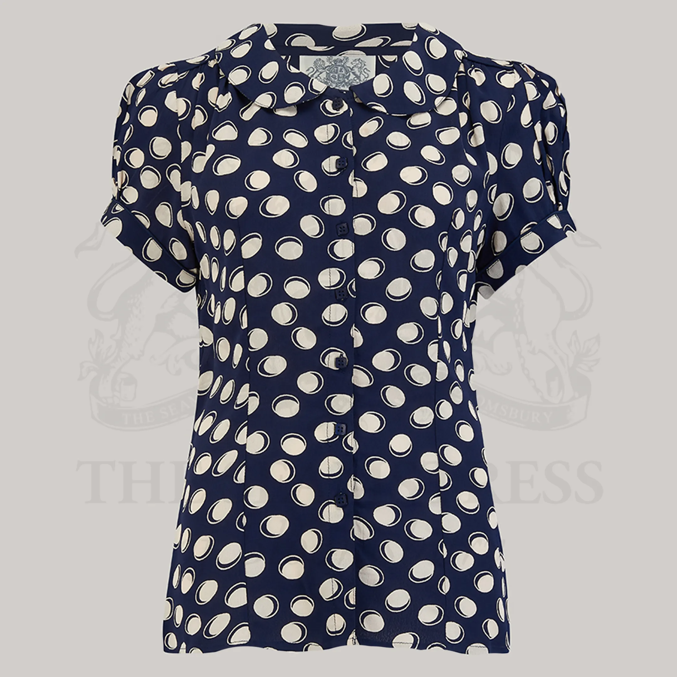 Jive Blouse in Navy Moonshine