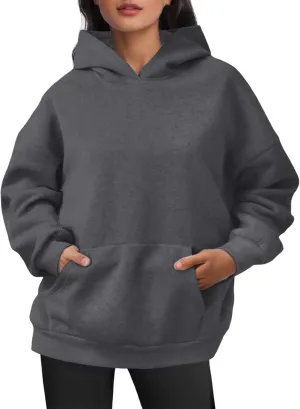 JiXiang Hoodies for Women Oversized Pullover Artificial Long Sleeve Short Velvet Sweaters Sweatshirts Clothes with Pockets