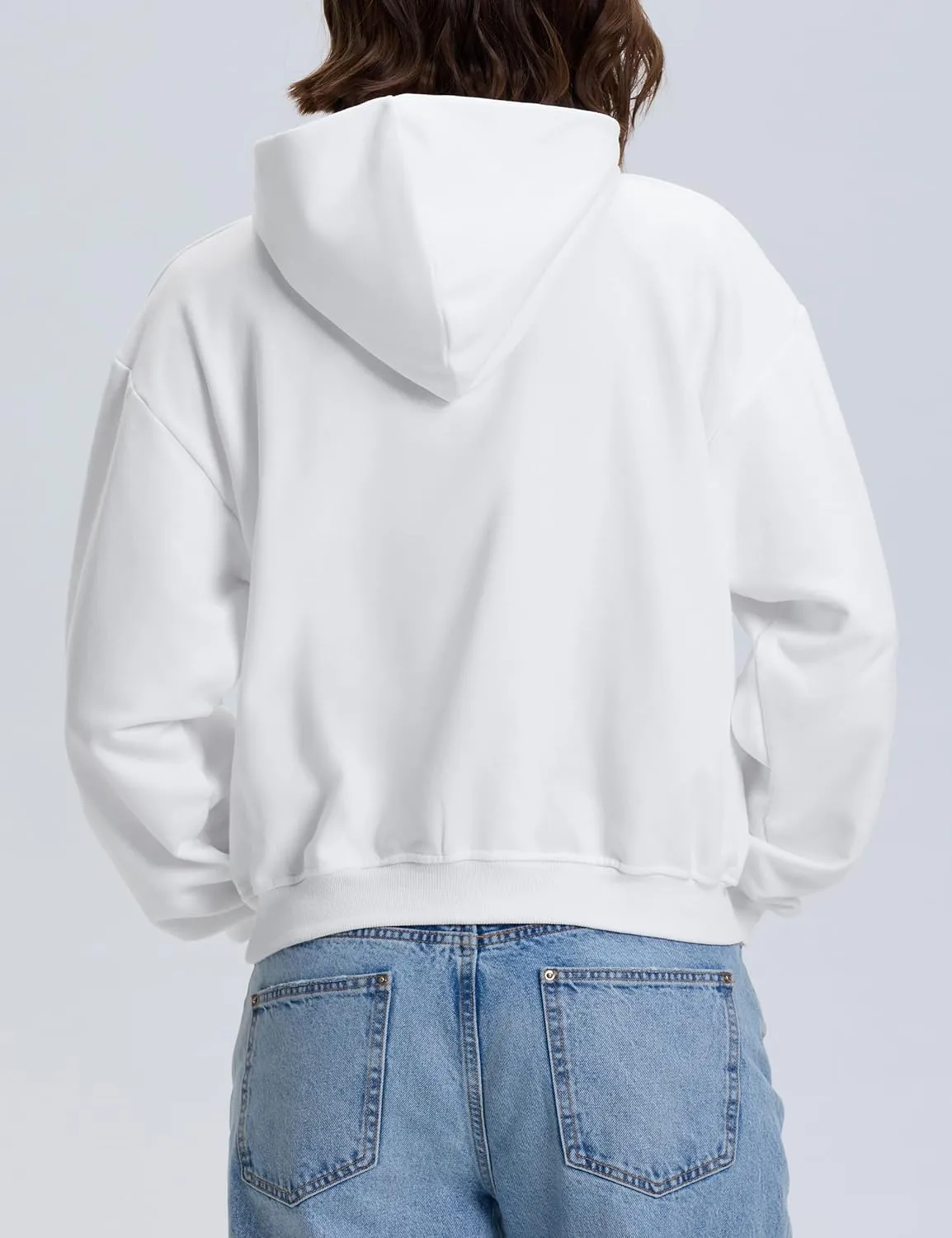 kayamiya Women's Zip Up Hoodie Cropped Long Sleeve Fleece Sweatshirts Casual Jackets With Pockets