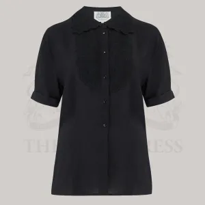 Lacey Blouse in Liquorice Black