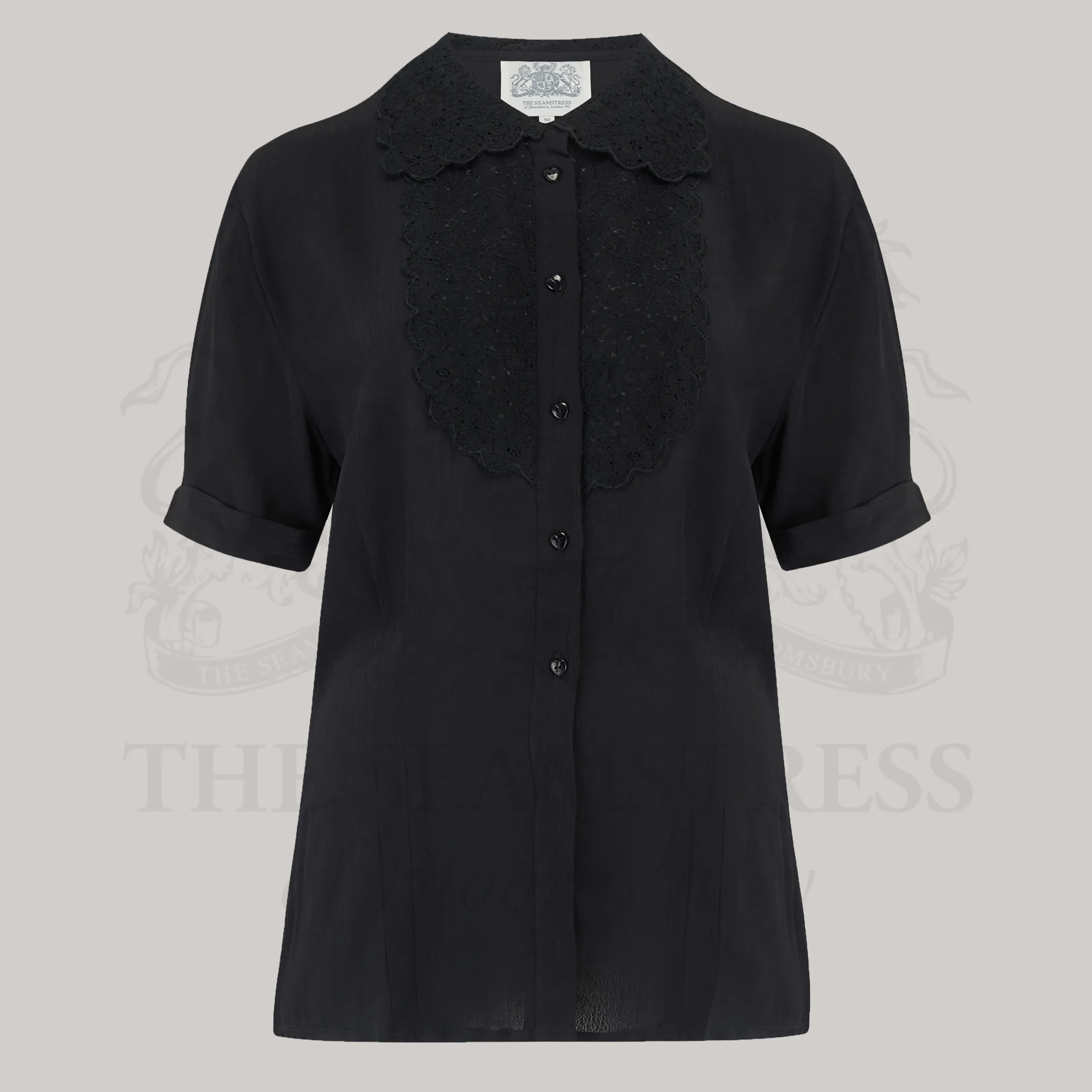 Lacey Blouse in Liquorice Black