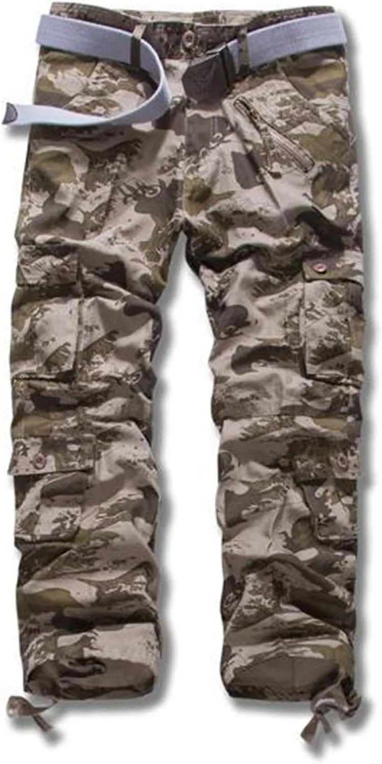Mens Harem Pants 2024 Fashion Breathable Classic-Fit Cargo Pants Camous Printed Outdoor Sports Workout Jogger Pants