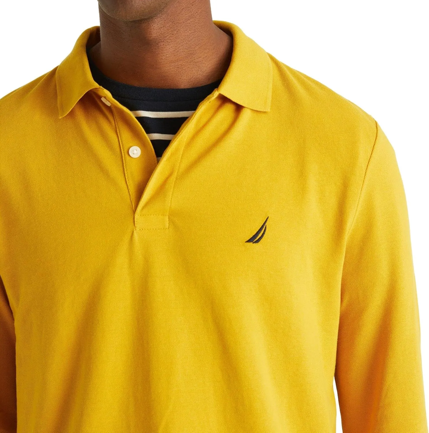 Nautica Men's Classic Fit Long-Sleeve Deck Polo