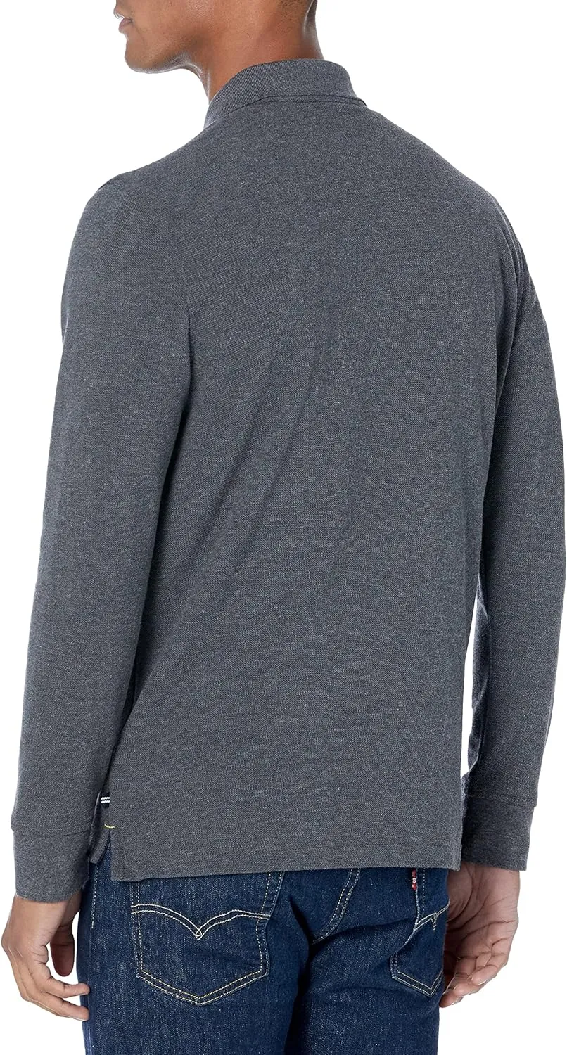 Nautica Men's Classic Fit Long-Sleeve Deck Polo