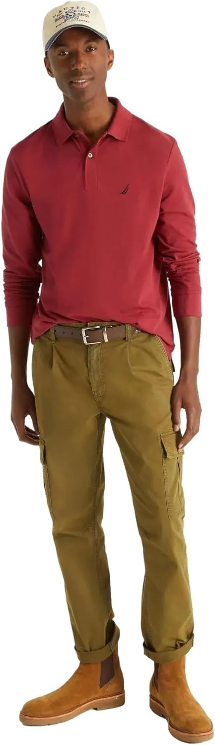 Nautica Men's Classic Fit Long-Sleeve Deck Polo