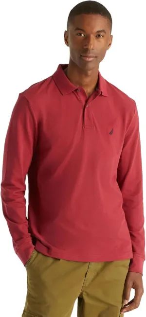 Nautica Men's Classic Fit Long-Sleeve Deck Polo