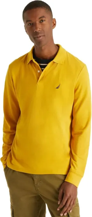 Nautica Men's Classic Fit Long-Sleeve Deck Polo