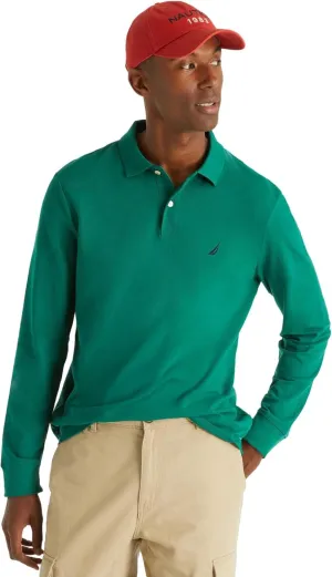Nautica Men's Classic Fit Long-Sleeve Deck Polo
