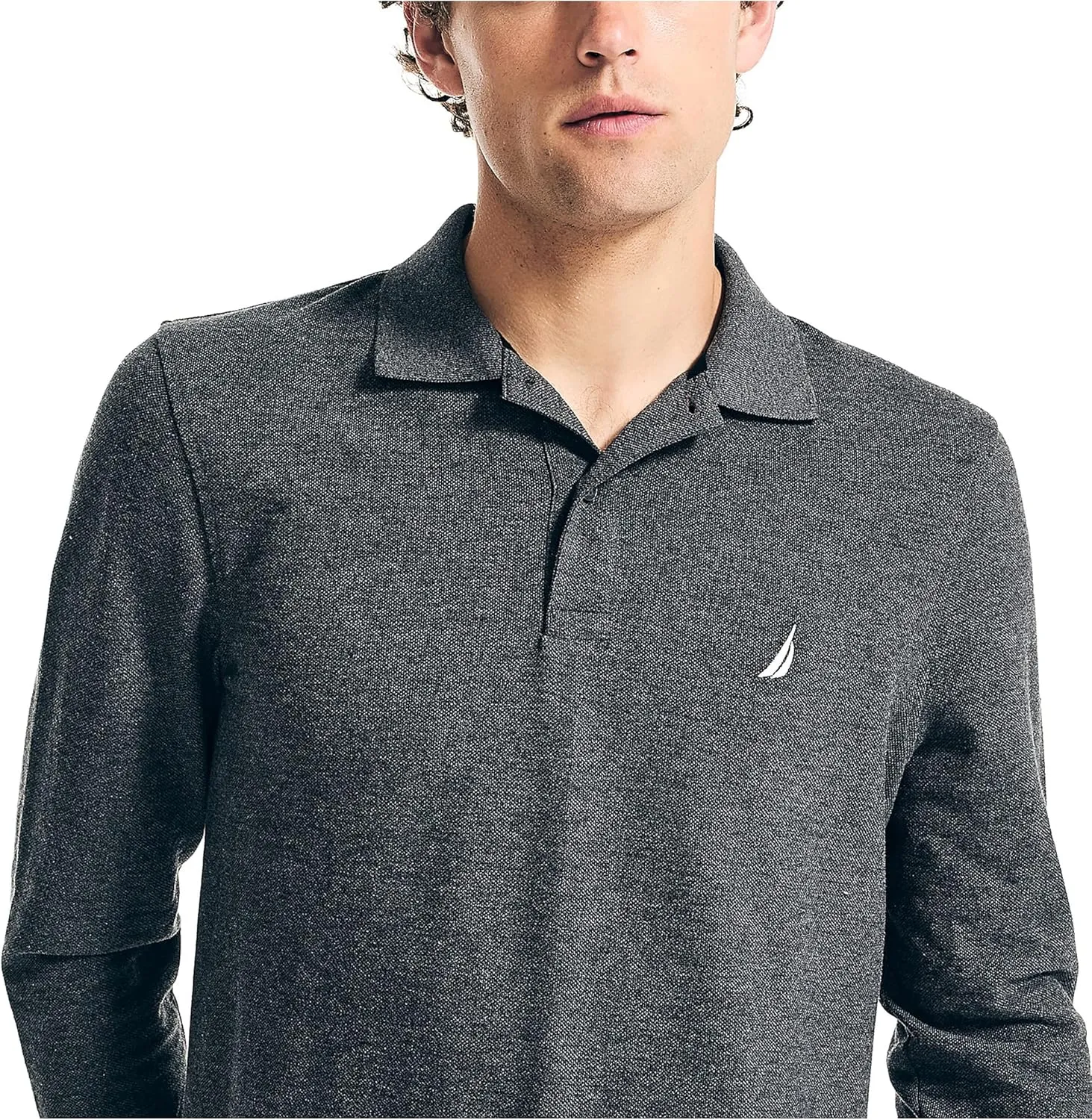 Nautica Men's Classic Fit Long-Sleeve Deck Polo