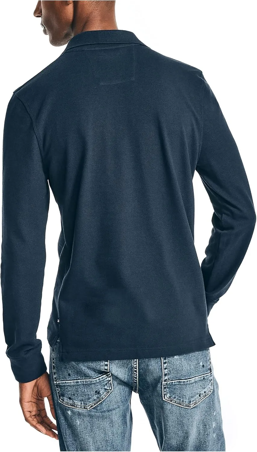 Nautica Men's Classic Fit Long-Sleeve Deck Polo