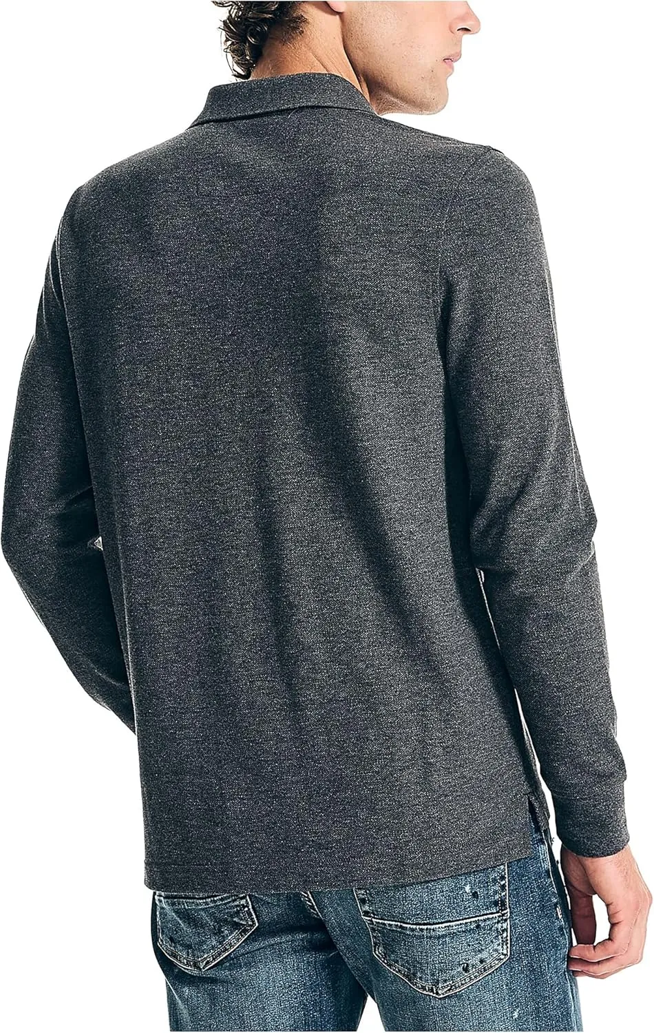 Nautica Men's Classic Fit Long-Sleeve Deck Polo