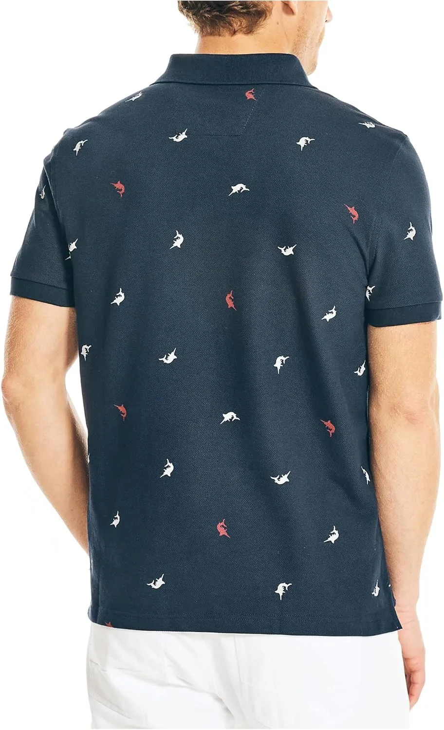 Nautica Men's Classic Fit Printed Deck Polo