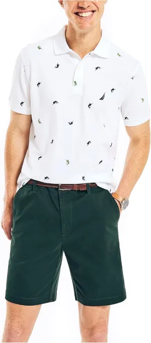 Nautica Men's Classic Fit Printed Deck Polo