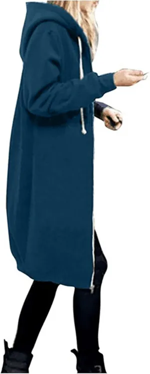 NBXNZWF Womens Zip Up Hoodies Fall Oversize Fleece Jacket Long Sleeve Hooded Lightweight Tunic Sweatshirt With Pockets