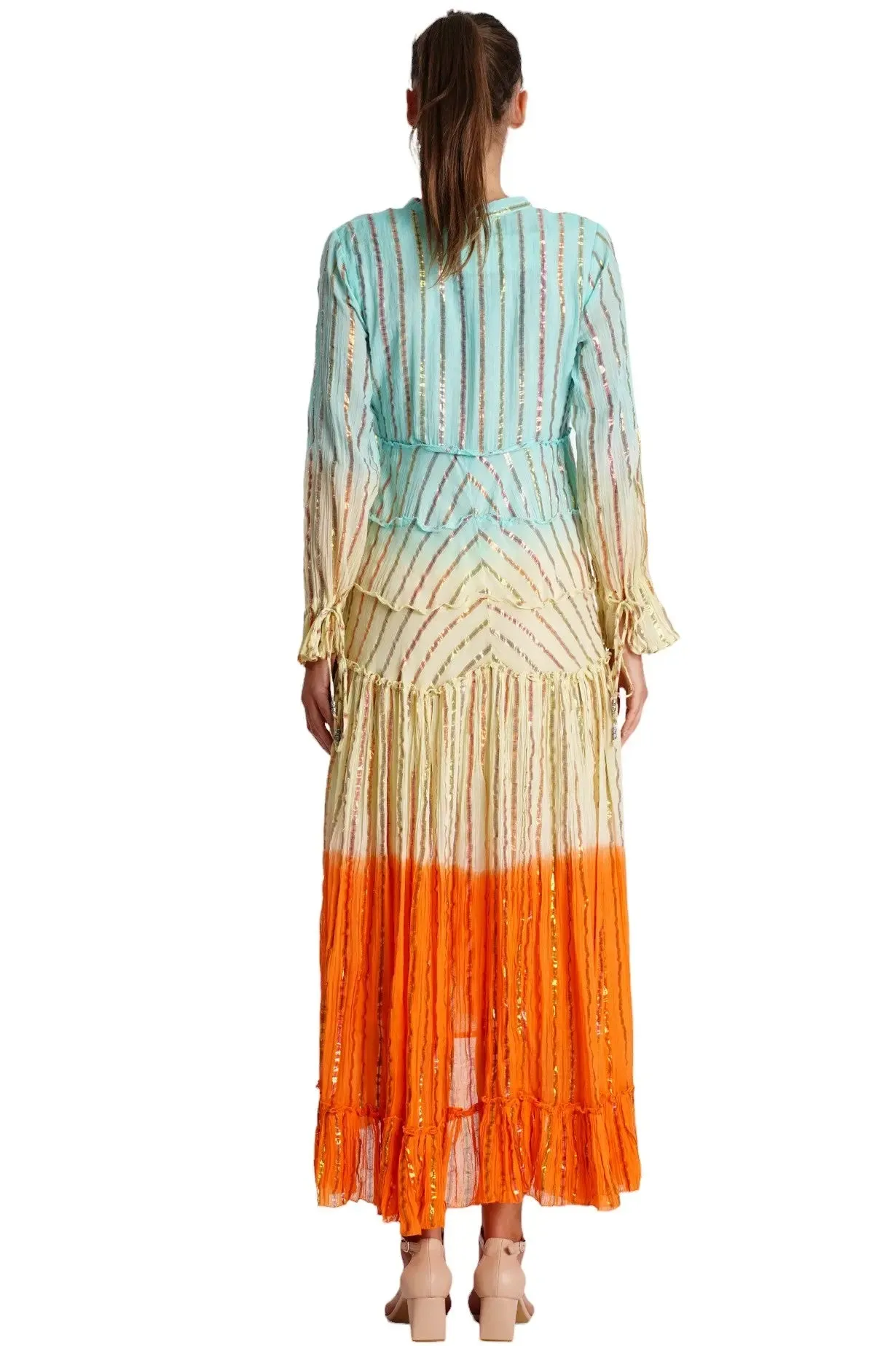 Ombrey Tiered High Low Dress
