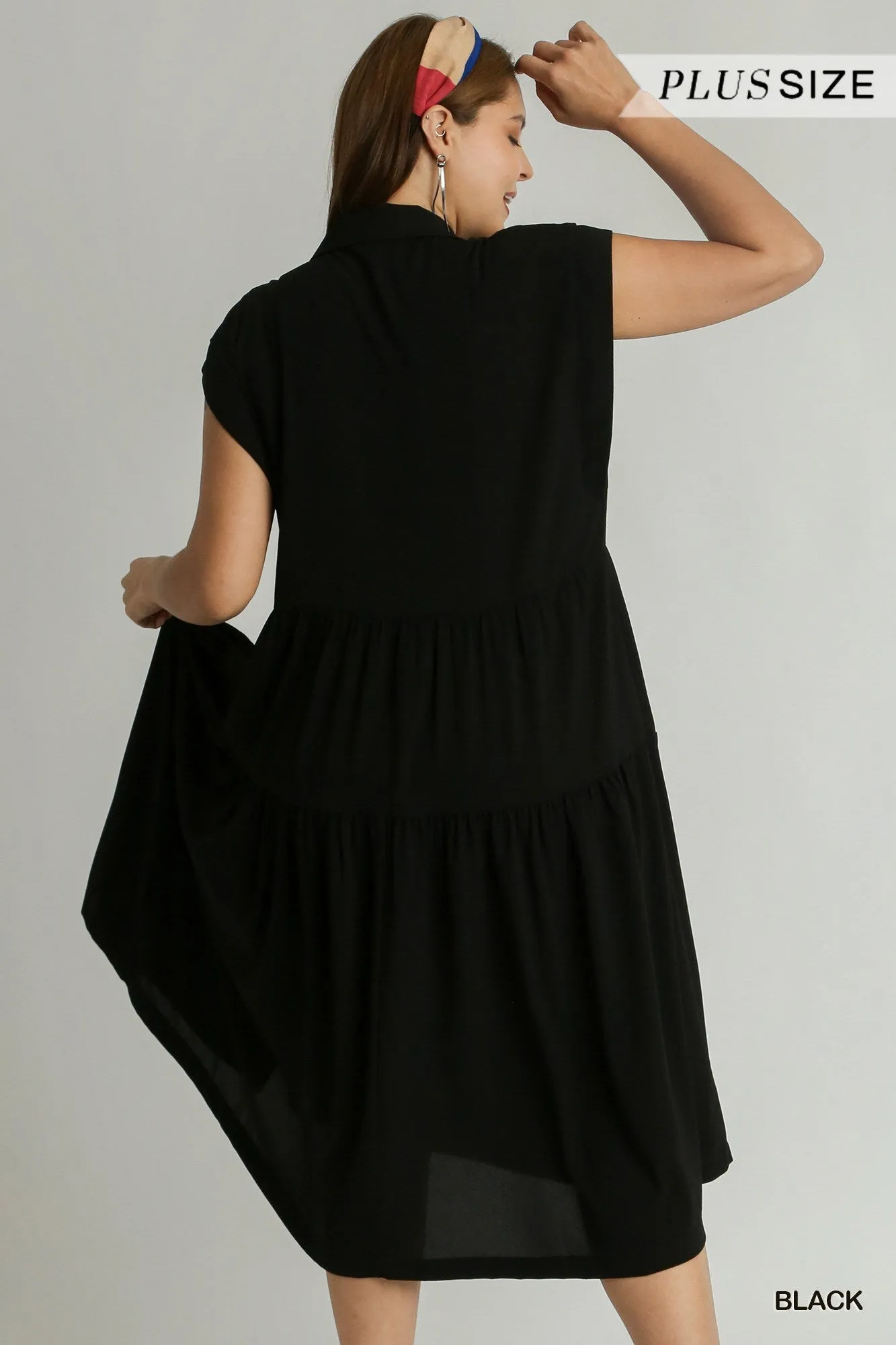 On the Way Tiered Maxi Dress in Curvy