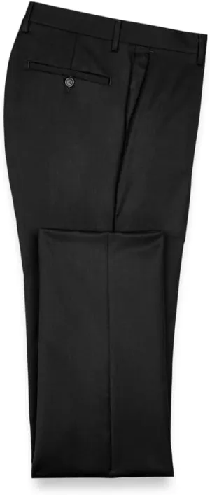 Paul Fredrick Men's Classic Fit Wool Gabardine Flat Front Pants