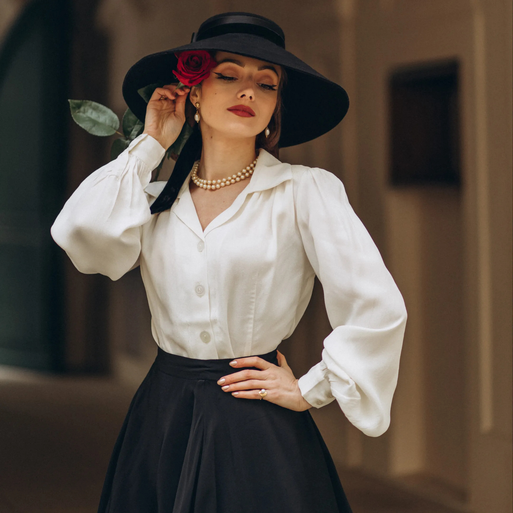 Poppy Blouse in Powder Blue