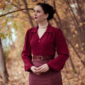 Poppy Blouse in Windsor Wine
