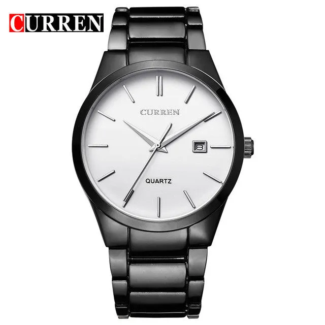 relogio masculino CURREN Luxury Brand Full Stainless Steel Analog Display Date Men's Quartz Watch Business Watch Men Watch 8106