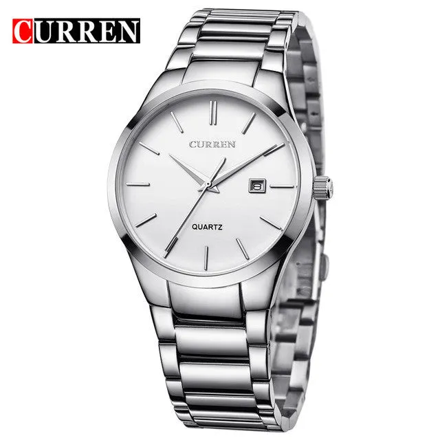 relogio masculino CURREN Luxury Brand Full Stainless Steel Analog Display Date Men's Quartz Watch Business Watch Men Watch 8106