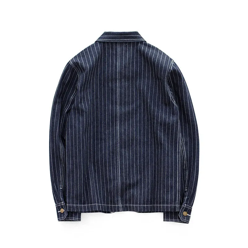 Retro Striped Denim Jacket
