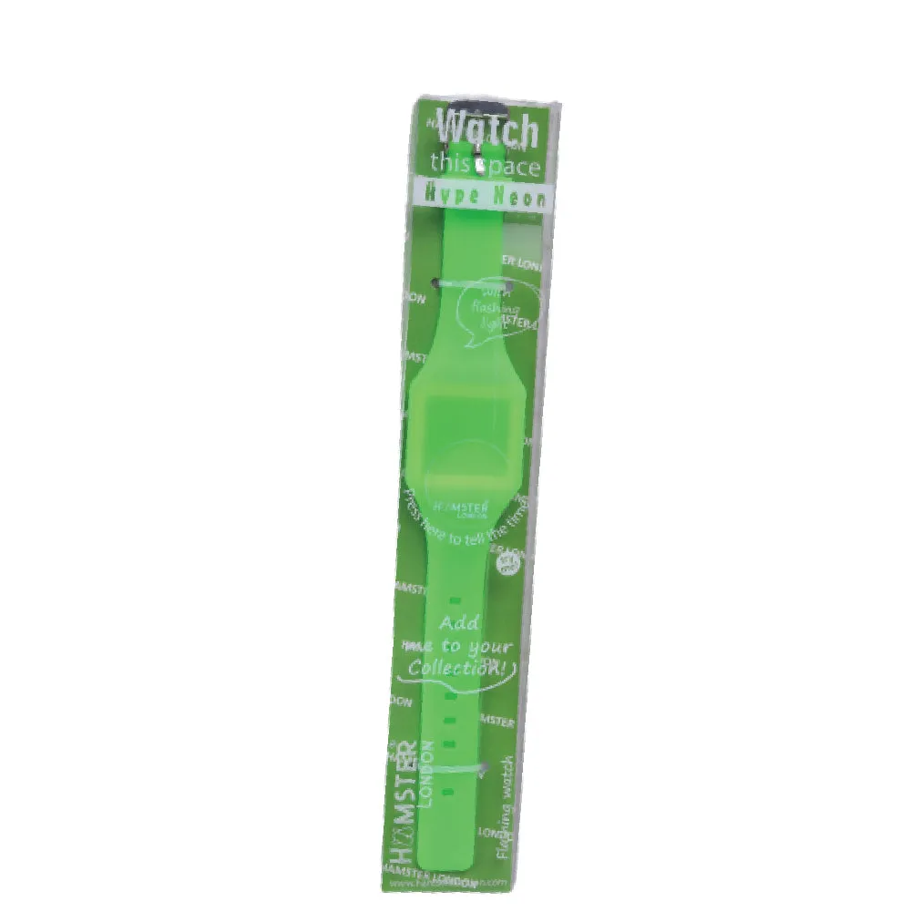 Silicon Digital LED Band Hype Green Watch