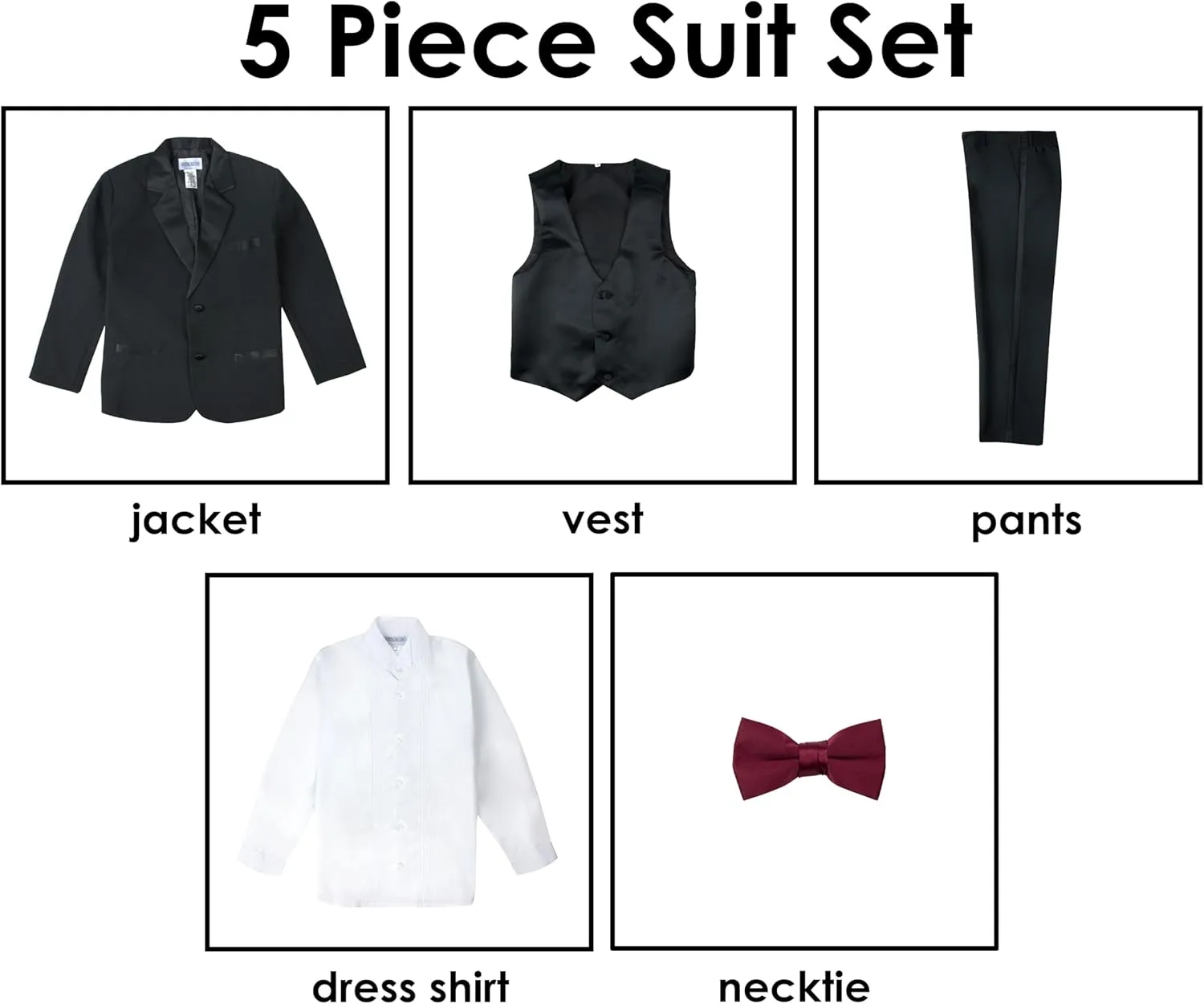Spring Notion Boys' Classic Fit Tuxedo Set, No Tail