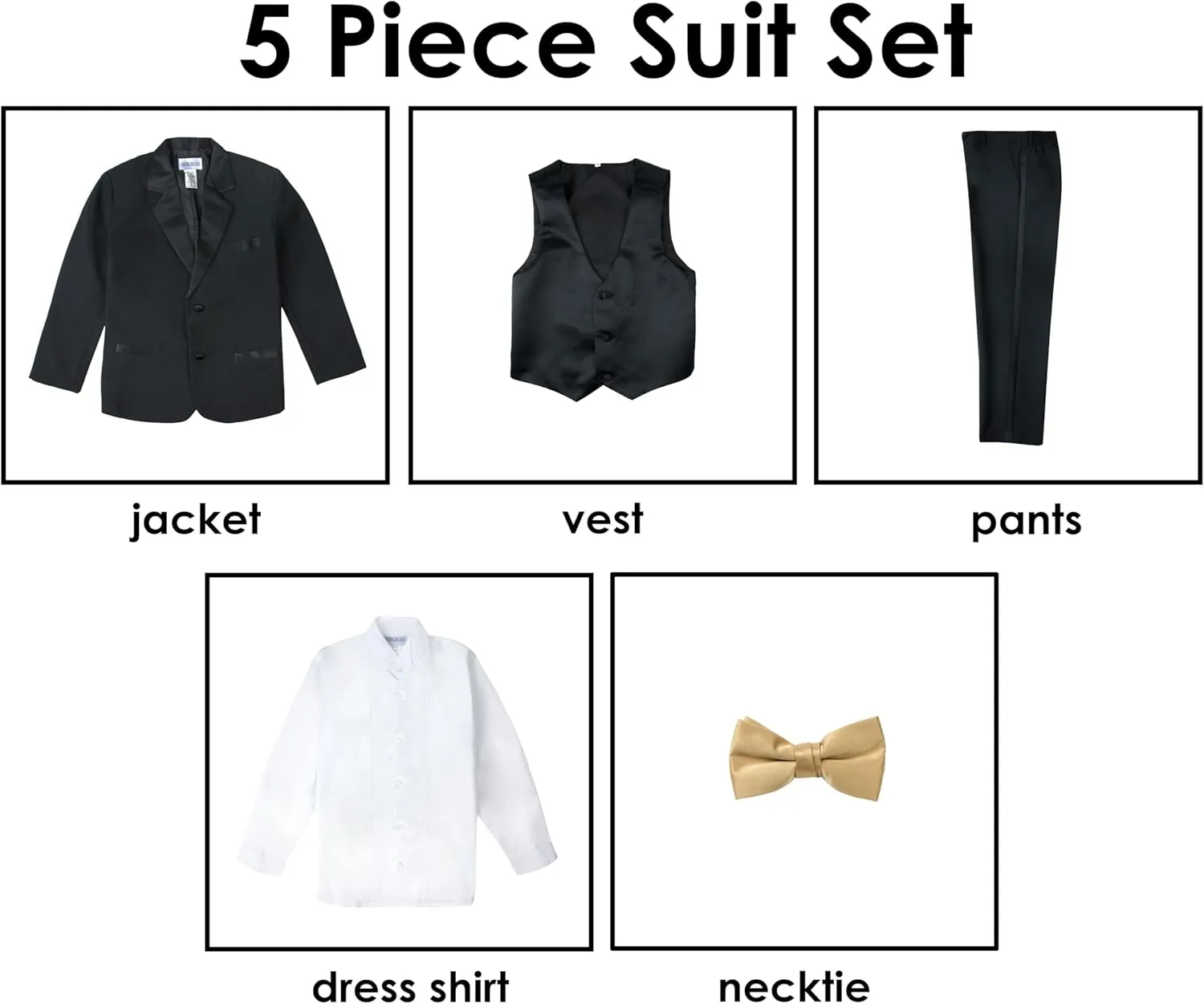 Spring Notion Boys' Classic Fit Tuxedo Set, No Tail