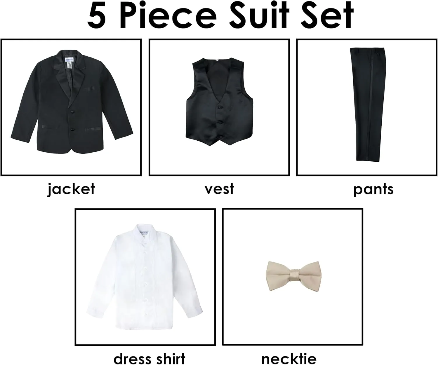 Spring Notion Boys' Classic Fit Tuxedo Set, No Tail