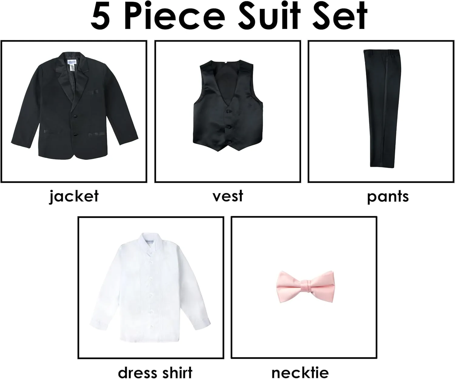 Spring Notion Boys' Classic Fit Tuxedo Set, No Tail