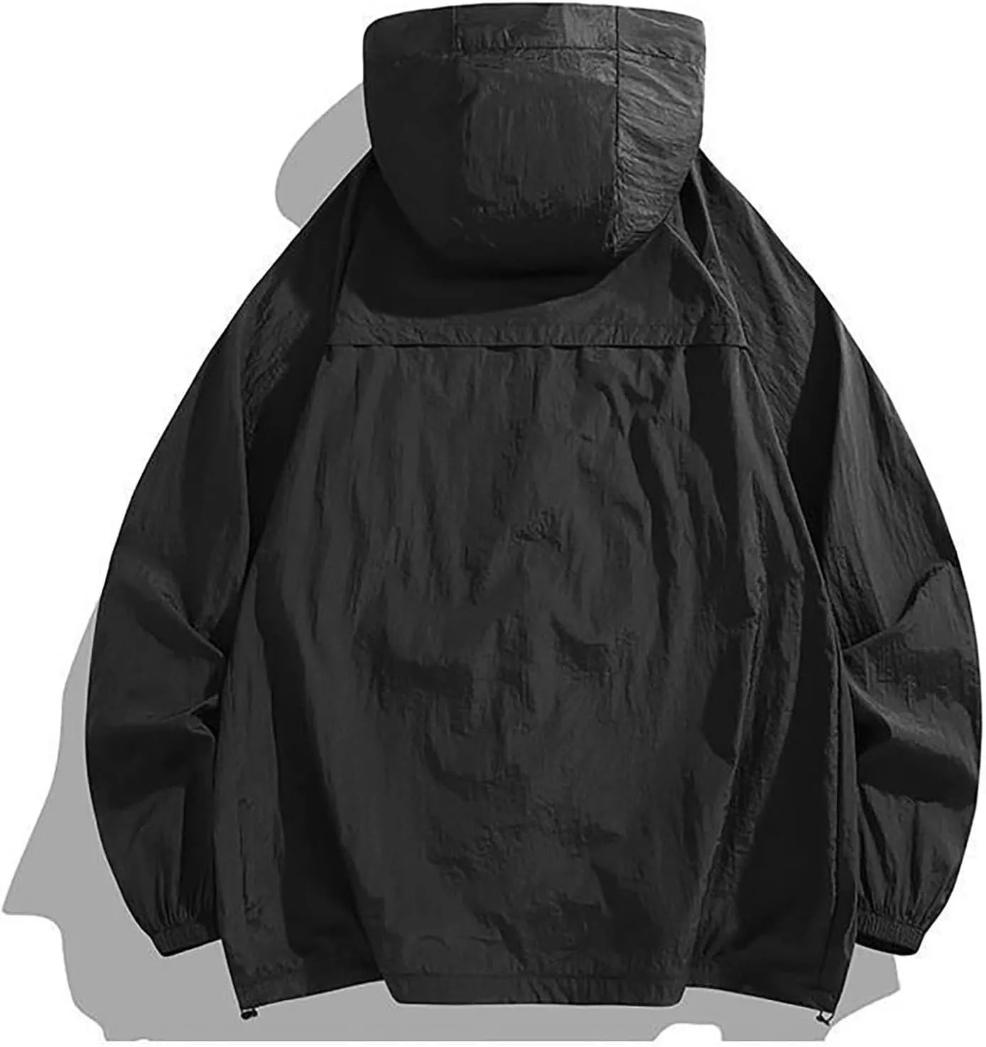 Summer UPF 50  Shirts for Men Long Sleeve Swim Shirt Lightweight Quick Dry Sun Protection Hoodie with Pockets